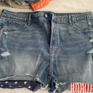 Old Navy American flag picket Jean shorts